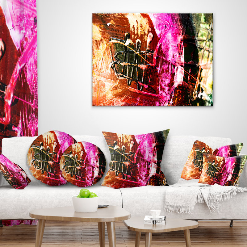 Structure, art abstrait - coussin abstrait imprimé