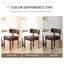 Chaise de salle à manger d'appoint moderne, recouverte de cuir PU, avec dossier incurvé et pieds en bois massif.-659410689