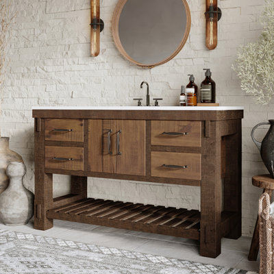Bromley 54" Single Bathroom Vanity with Quartz Top
