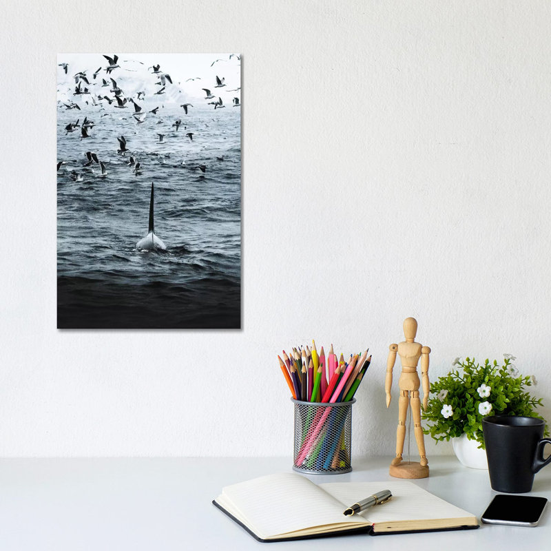 Rider Of The Storm by Joe Shutter - Wrapped Canvas Painting, 20.32 cm H x 30.48 cm W