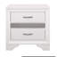 Table de chevet 3 chambres blanche avec accents de paillettes argentées modernes - blanc, devant, doublé de feutre