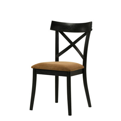 Ensemble de 2 chaises d'appoint en cuir Hillary Aire