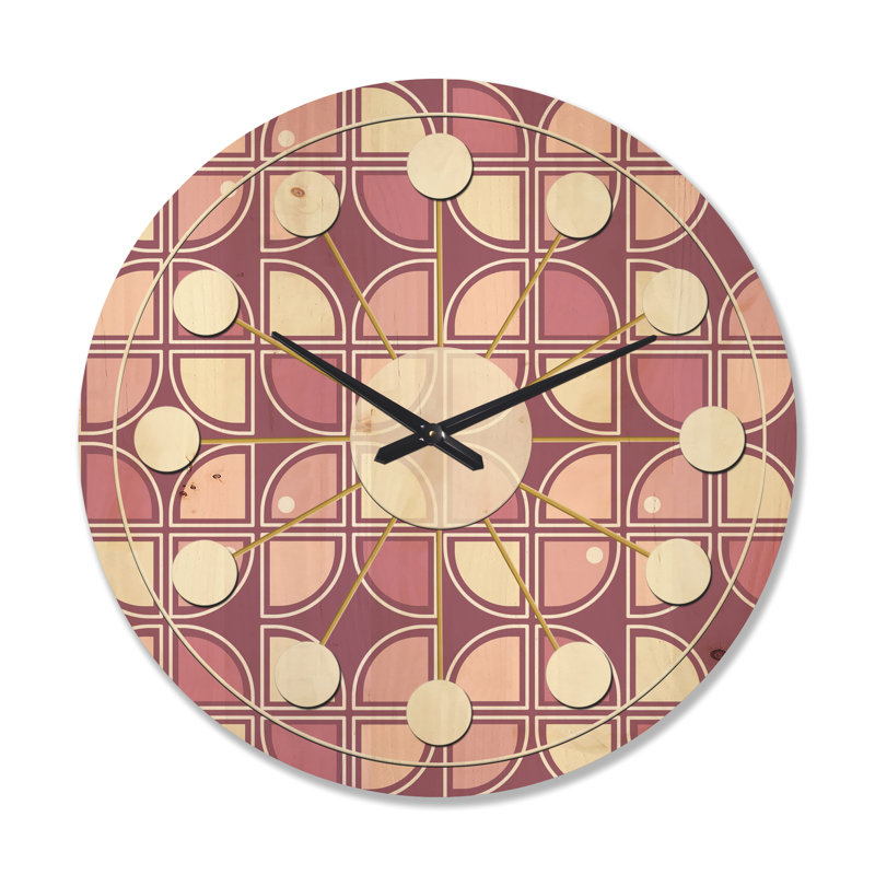 Horloge murale rétro Mid-Century, Grand