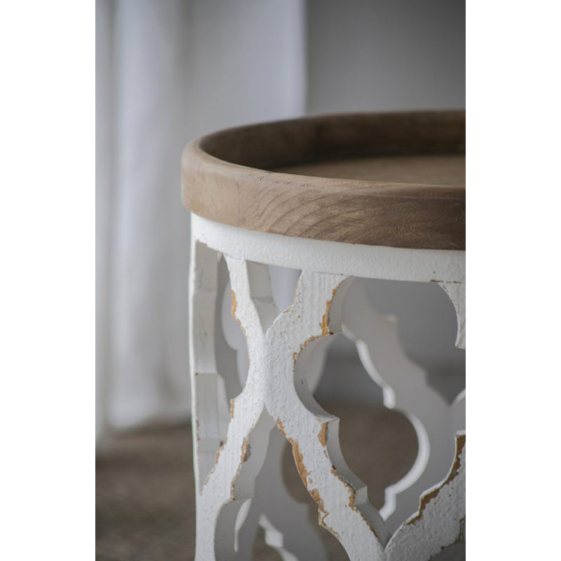 S/10 French Country Home Decor Collection (Includes An Artificial Plant, Vase, Trays, Stool Side Table)