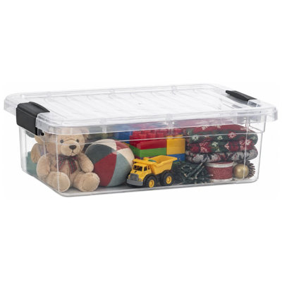 22.7 Qt. Clear Storage Bin with Lid, Plastic Organizing Storage Box for Home, 1 Pack