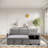 77 Inch Reversible Sectional Storage Sleeper Sofa Bed-1141322990