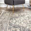 Tapis crème à médaillon oriental tissé à la machine Ethelinde-95864775