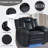 Lamica 37.8" Wide Modern Multifunctional Vegan Leather Dual Motor Power Recliner-1465272856