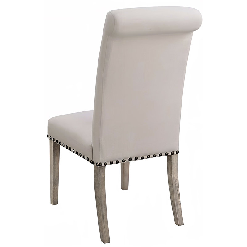 Chaise parsons rembourrée grise Aprell