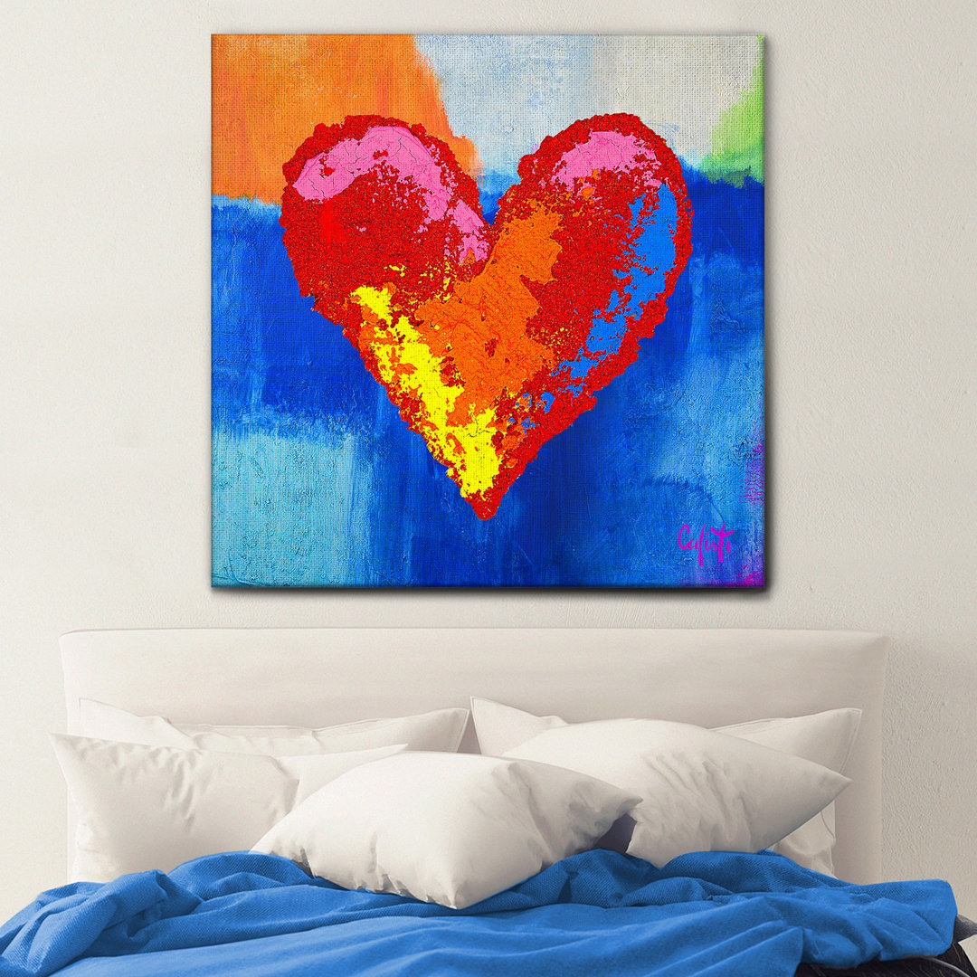 Leinwandbild Heart Abstract Background von Stefano Calisti