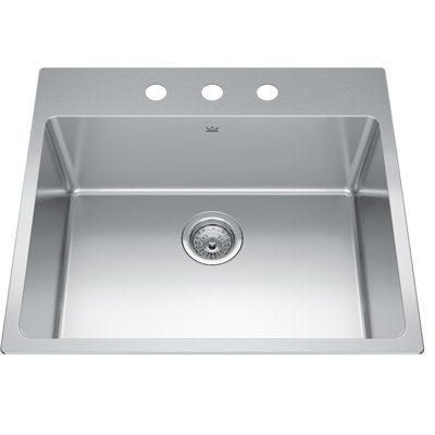 Brookmore 25'' L Single Bowl Stainless Steel Kitchen Sink