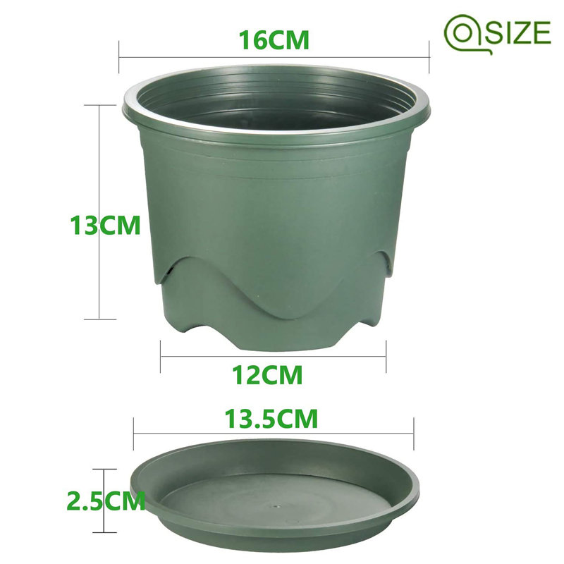 Nursery Pot, 13cm H x 16cm W x 16cm D