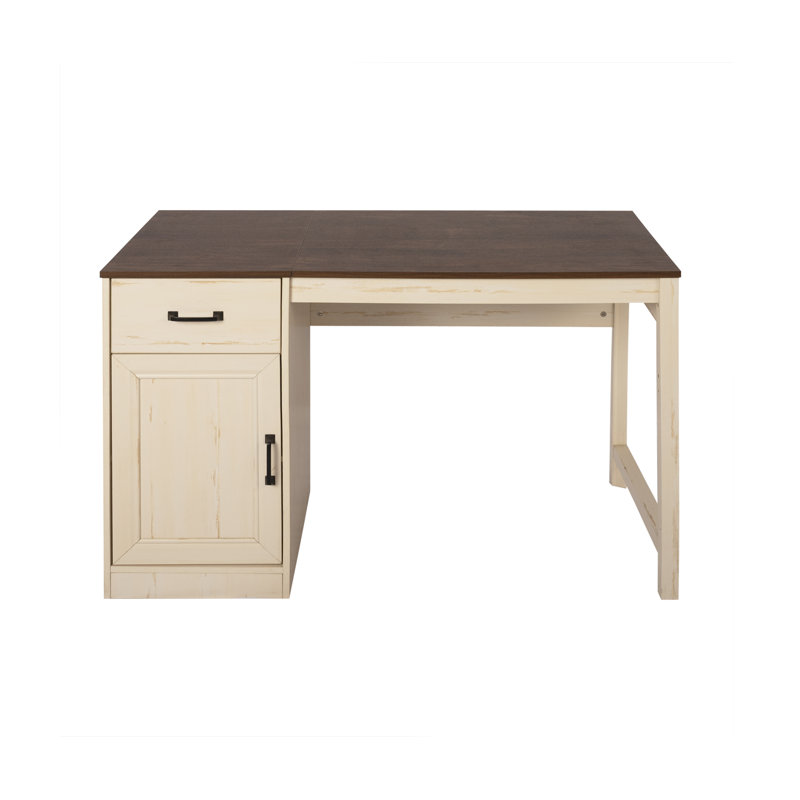 Hitchin 47'' Wide 1 Drawer  Reversible Orientation Modern Farmhouse Writing Desk With Cabinet