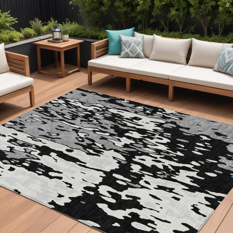 Tapis intérieur lavable abstrait 9 pi x 12 pi