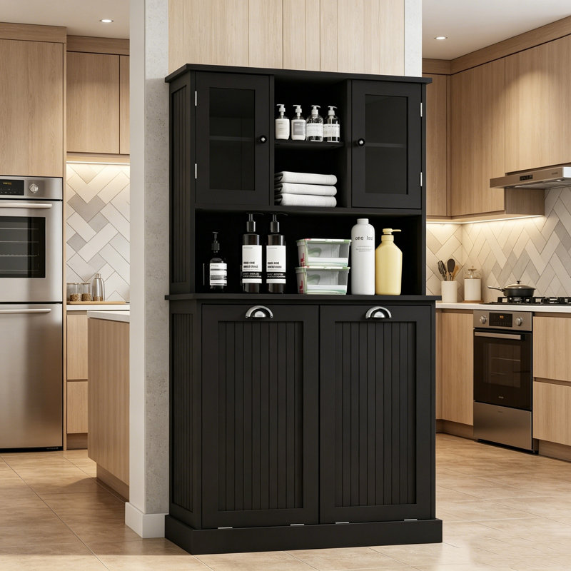 Tall Pantry Cabinet with 2 Adjustable Shelves