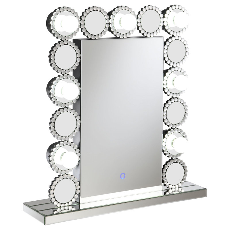 Aghes Vanity Mirror With Lighting Silver
