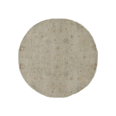 Daugherty Hand Knotted 4x4 Ivory Round