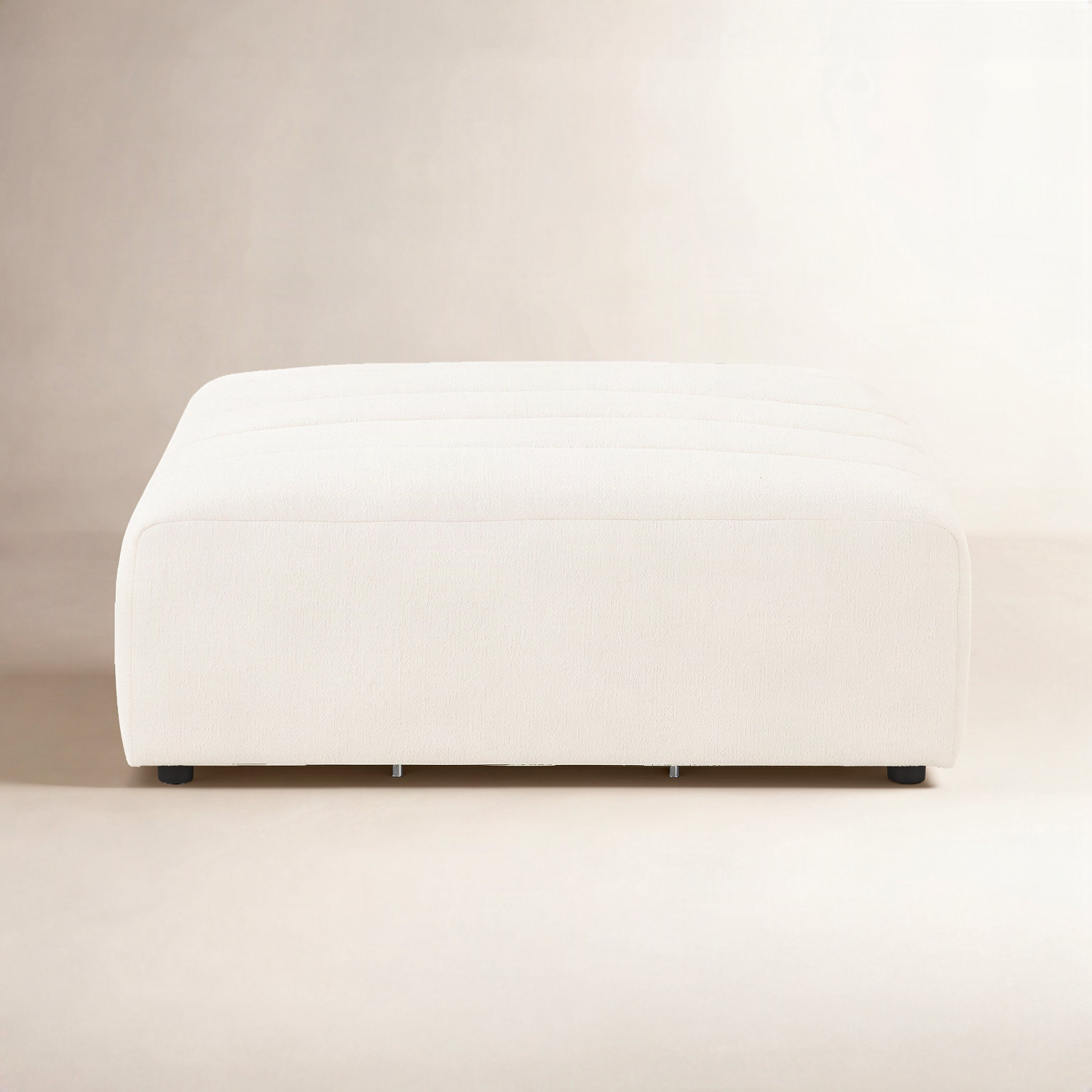 Bowry Upholstered Ottoman, Fayette Cloud