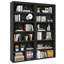 Grande bibliothèque - Ensemble de 2, étagères de rangement et de présentation pour le bureau à domicile et le salon-114423995-114423997