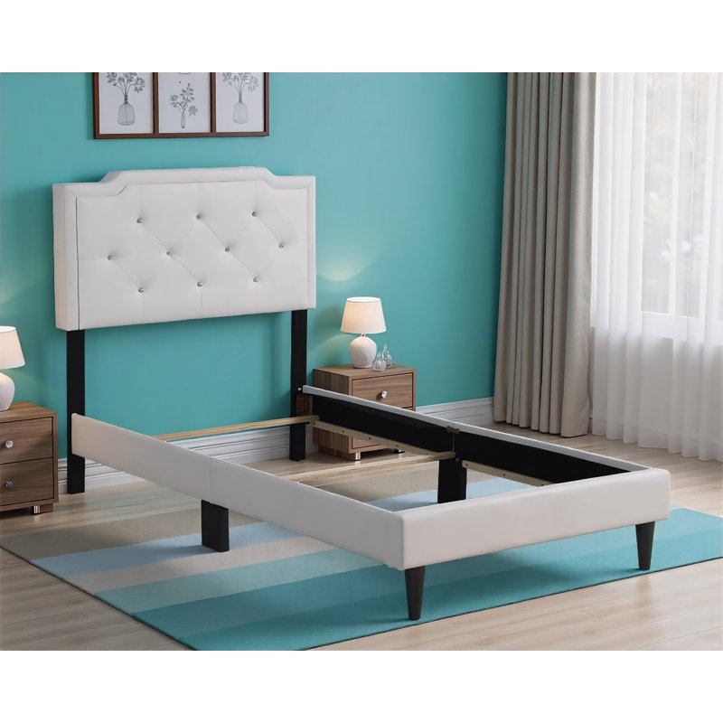 Maiwenn White Twin Bed Set Of 2, Twin, White