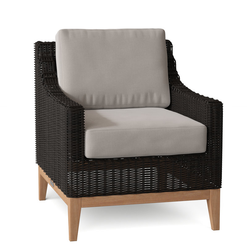 Frances Outdoor Lounge Chair, Frances Black, Sailcloth Seagull