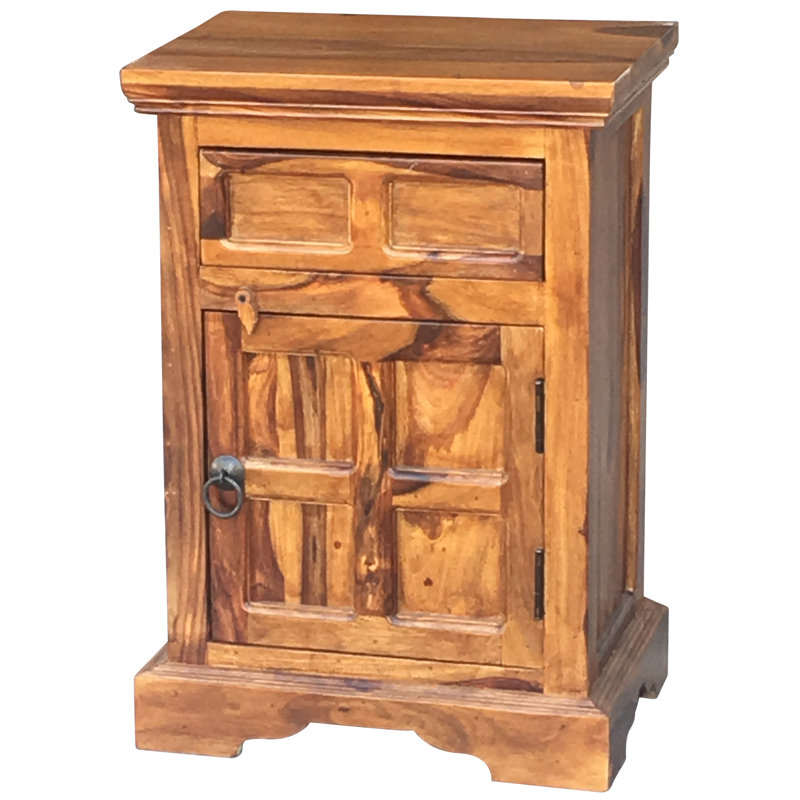 44cm W Solid Wood Bedside Table