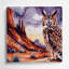 «Southwestern Animals Owl» 42, art mural en métal brun-1254820247