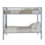 Lit superposé simple en métal avec garde-corps et échelle, structure de lit convertible en acier robuste pour enfants-1184340593