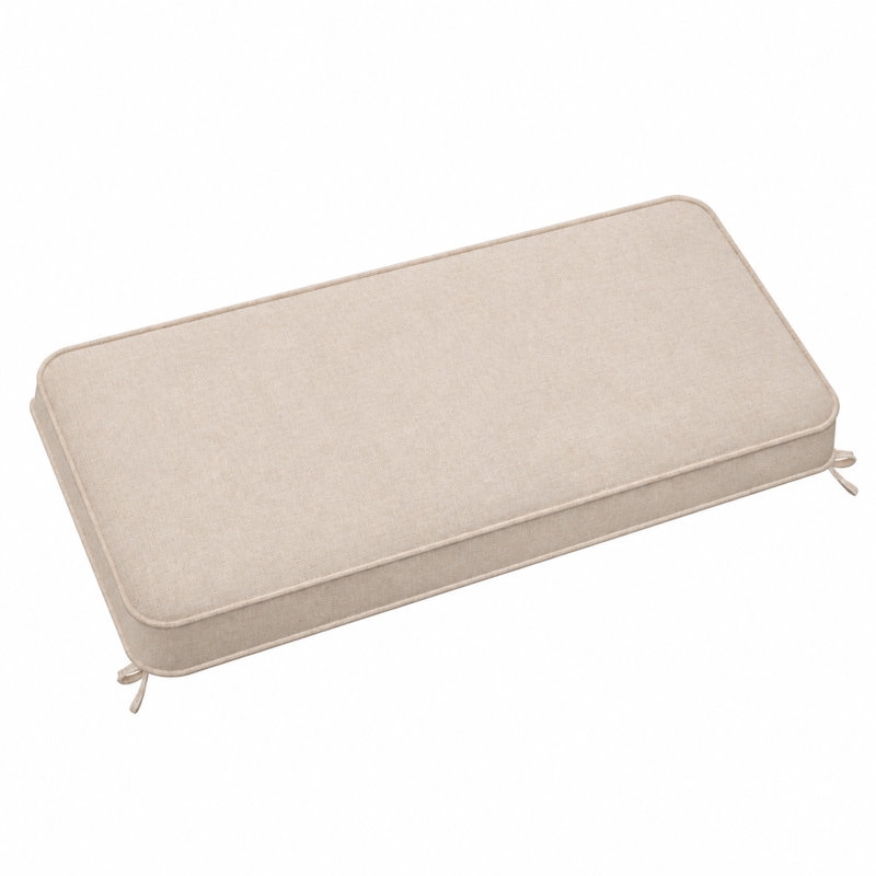 Coussin de siège de patio 3 po H 3 po, 33 x 65 pouces, Beige