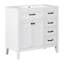 Meuble-lavabo sur pied simple 36,01 po avec comptoir en céramique Melusky-2127591084