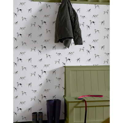 Joules Sketchy Dogs Crème Wallpaper