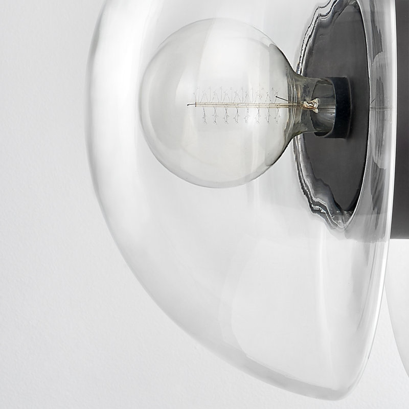 KERT 2 LIGHT PENDANT, Black Brass, 23.75" H x 17" W x 17" D