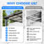 Pergola à toit rigide VIWAT avec toit en acier galvanisé incliné et structure en aluminium-125712317