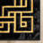 Fairmont  Marble Abstract Black Gold Glam Area Rug for Living Room, Bedroom, Dining Room and Hallway-106870190