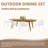 Modern 7-Piece Outdoor Dining Set - Extendable Acacia Table & Weather-Resistant Stackable Chairs-1078901556