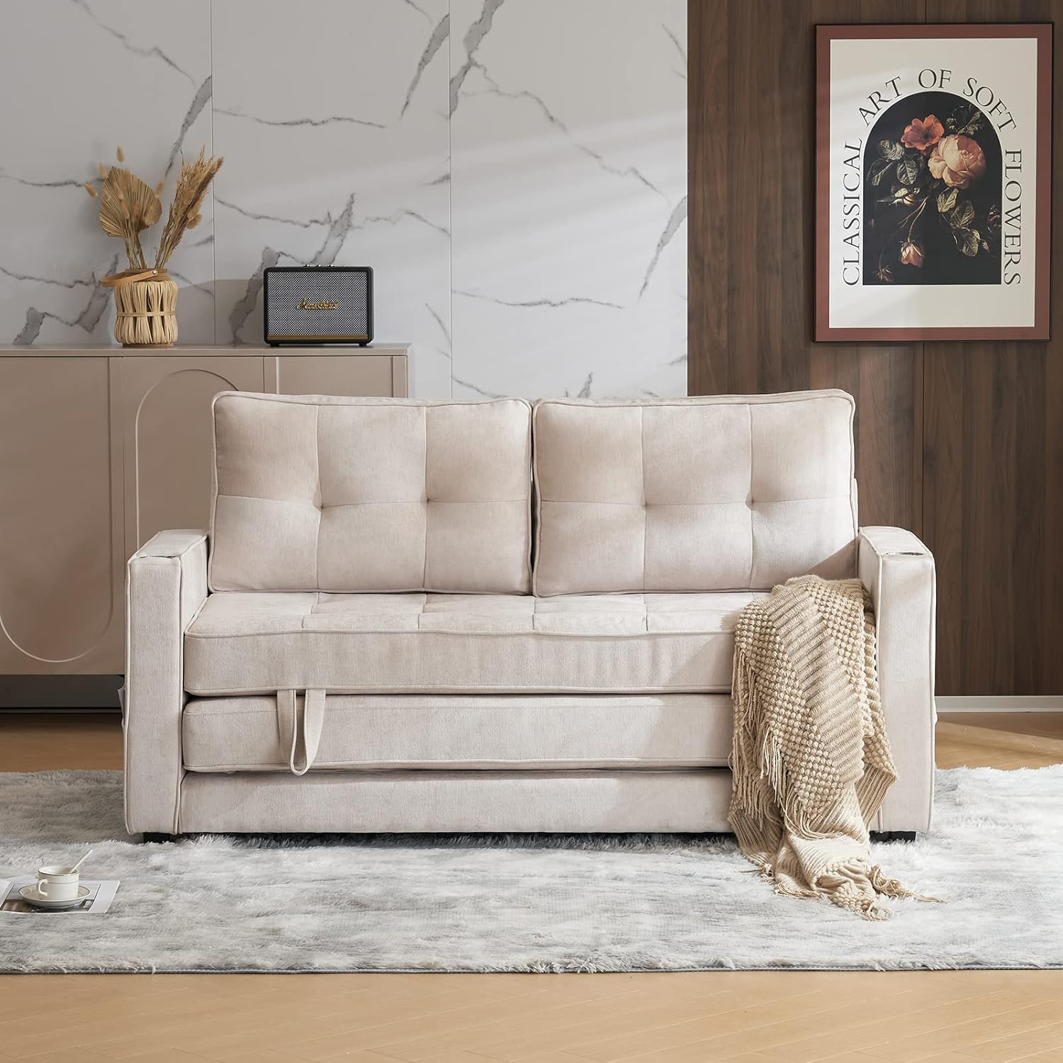 Ebern Designs Deymi 64.2'' Upholstered Sleeper Sofa & Reviews | Wayfair