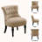 24.4 " Wide Tufted Chenille Accent Side Chair (Set of 2)-206427474