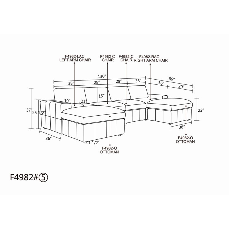 Servile Upholstered U-Shaped Sectional Symmetrical