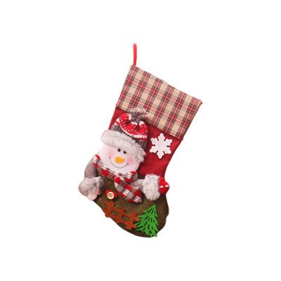 Merry Christmas Santa Stocking, Large Hanging Ornament For Family Gift And Tree Decor, 12.6x8.3in Color B