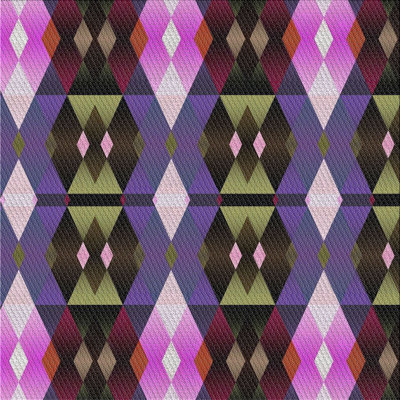Tapis à motif rose/bleu/olive zone