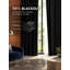 Ensemble de rail flexible fixé au plafond, associé à un rideau occultant extra-large pour préserver l'intimité de la chambre ; comprend 1 rideau noir et une tringle blanche, dimensions : L 8,3 x H 7 pi.