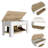 Karmen 1-Shelf Lid Top Storage Table White-75488821