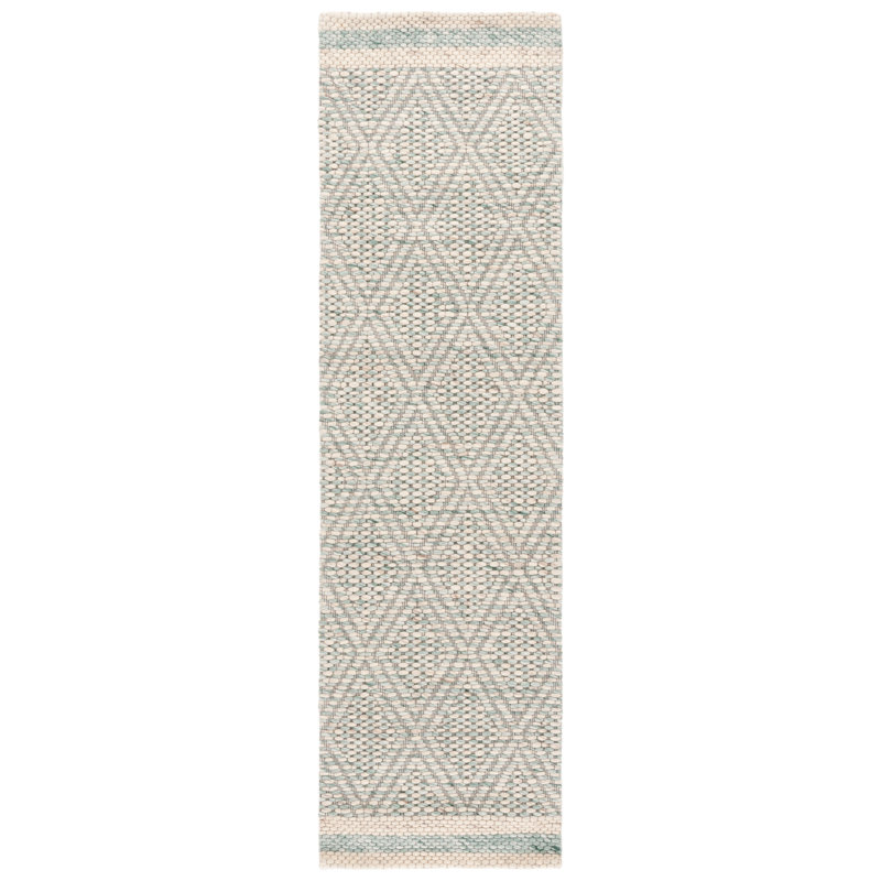 Fraydoun Flatweave Wool, Jute, & Cotton Geometric Rug, Runner 2'3" x 8'