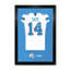 NFL-PA BUFFALO BILLS DJ MOORE 02, chandail bleu encadré 27" x 39".-136266153