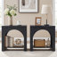 Table de bout 27,56 "en arche de style campagnard, table d'appoint moderne avec tablette de rangement ouverte pour le salon, ensemble de 2-129912497