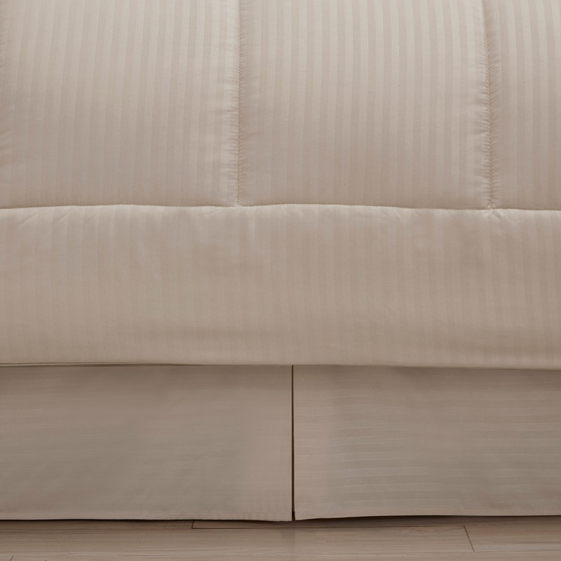Ensemble d'édredon à rayures Dobby, Beige, Édredon grand et 7 pièces supplémentaires