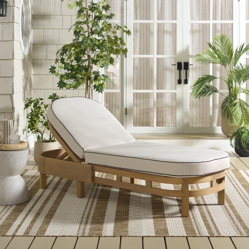 Kento Chaise Lounge, Ivory Black