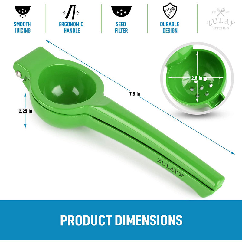Green Aluminum Manual Citrus Lime Squeezer
