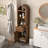 Freestanding Bathroom Cabinet, Narrow Tall Bathroom Storage Cabinet With Fluted Doors And Drawers-32622775