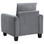 Fauteuil d'appoint rembourré à accoudoirs roulés